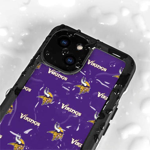 NFL Minnesota Vikings Blitz Series iPhone 15 Plus Waterproof Case